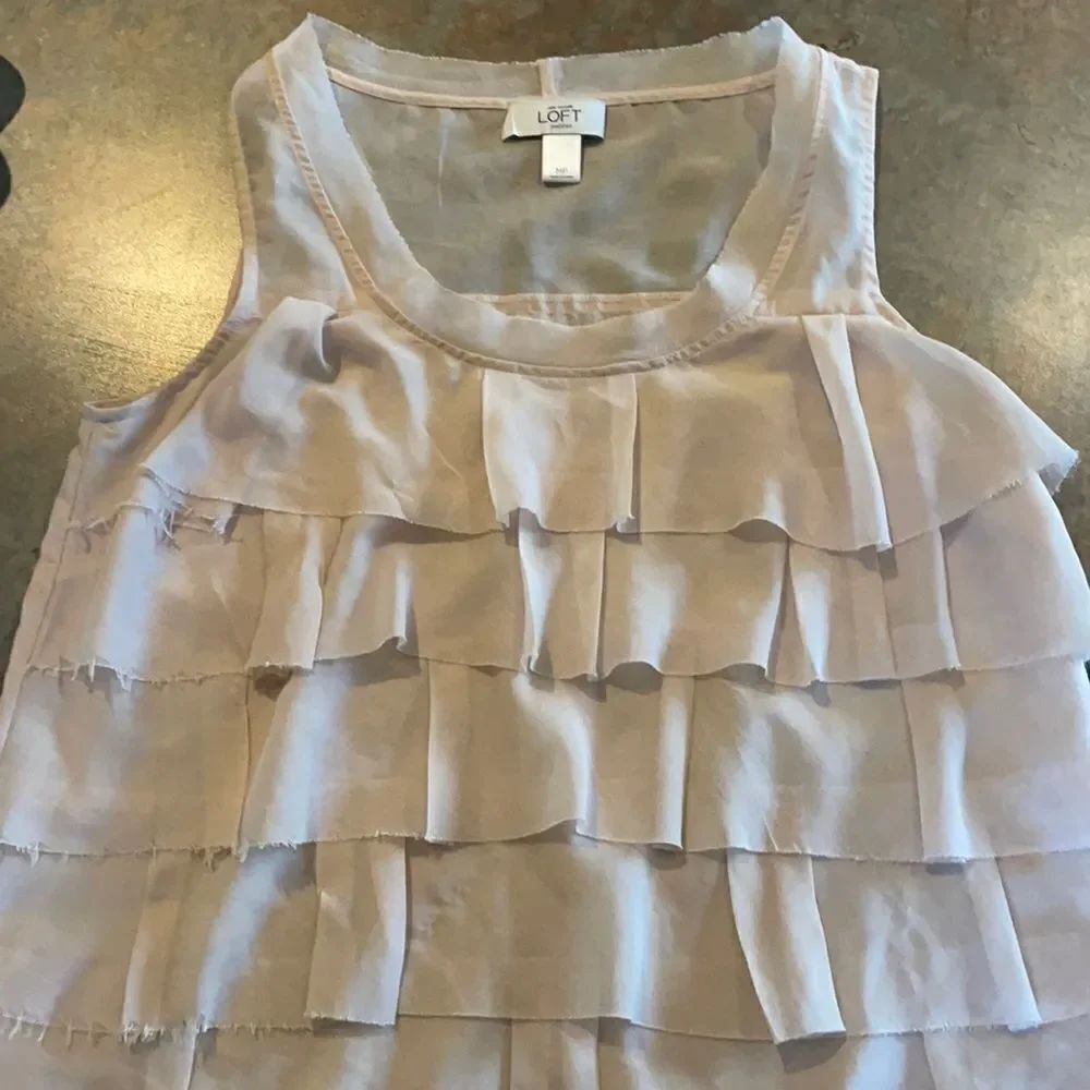 LOFT MP Sheer Tiered Tank